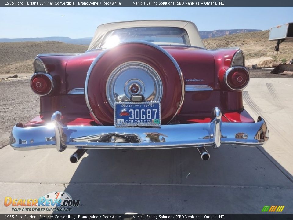 1955 Ford Fairlane Sunliner Convertible Brandywine / Red/White Photo #11