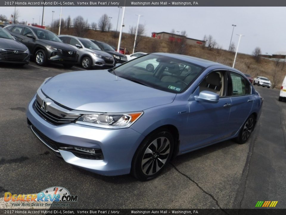 2017 Honda Accord Hybrid EX-L Sedan Vortex Blue Pearl / Ivory Photo #7