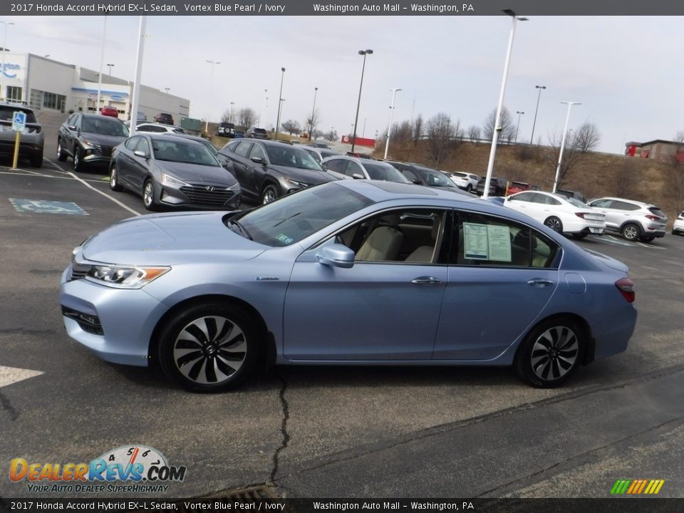 2017 Honda Accord Hybrid EX-L Sedan Vortex Blue Pearl / Ivory Photo #8