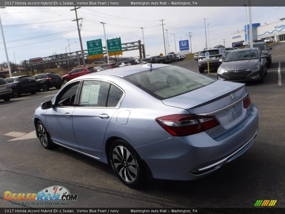 2017 Honda Accord Hybrid EX-L Sedan Vortex Blue Pearl / Ivory Photo #9