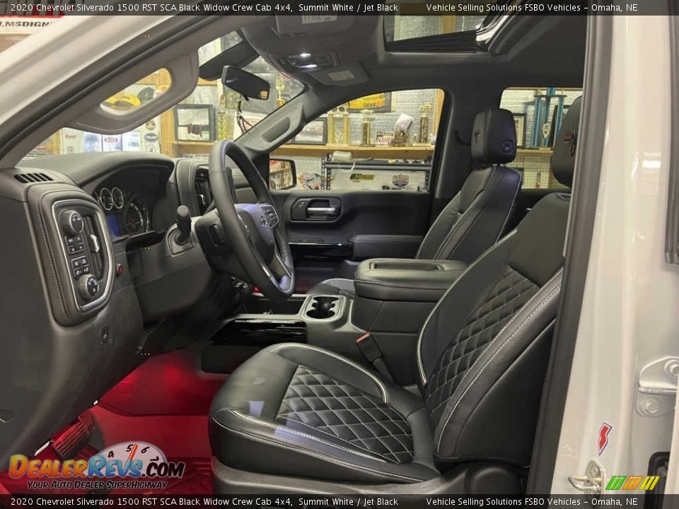 Jet Black Interior - 2020 Chevrolet Silverado 1500 RST SCA Black Widow Crew Cab 4x4 Photo #12
