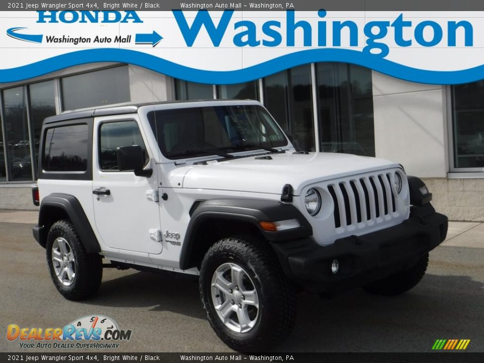 2021 Jeep Wrangler Sport 4x4 Bright White / Black Photo #1