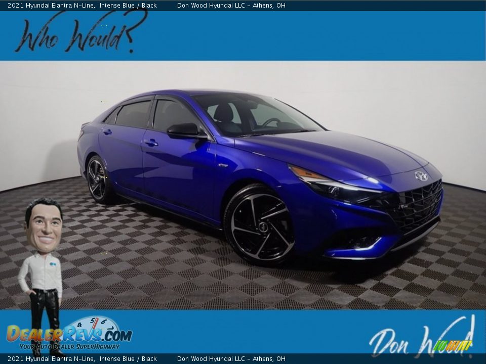 2021 Hyundai Elantra N-Line Intense Blue / Black Photo #1