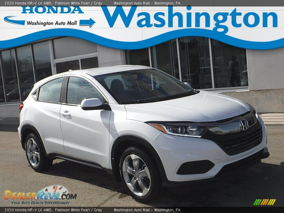2020 Honda HR-V LX AWD Platinum White Pearl / Gray Photo #1