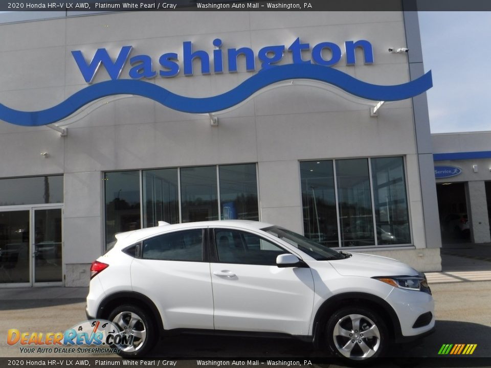 2020 Honda HR-V LX AWD Platinum White Pearl / Gray Photo #2