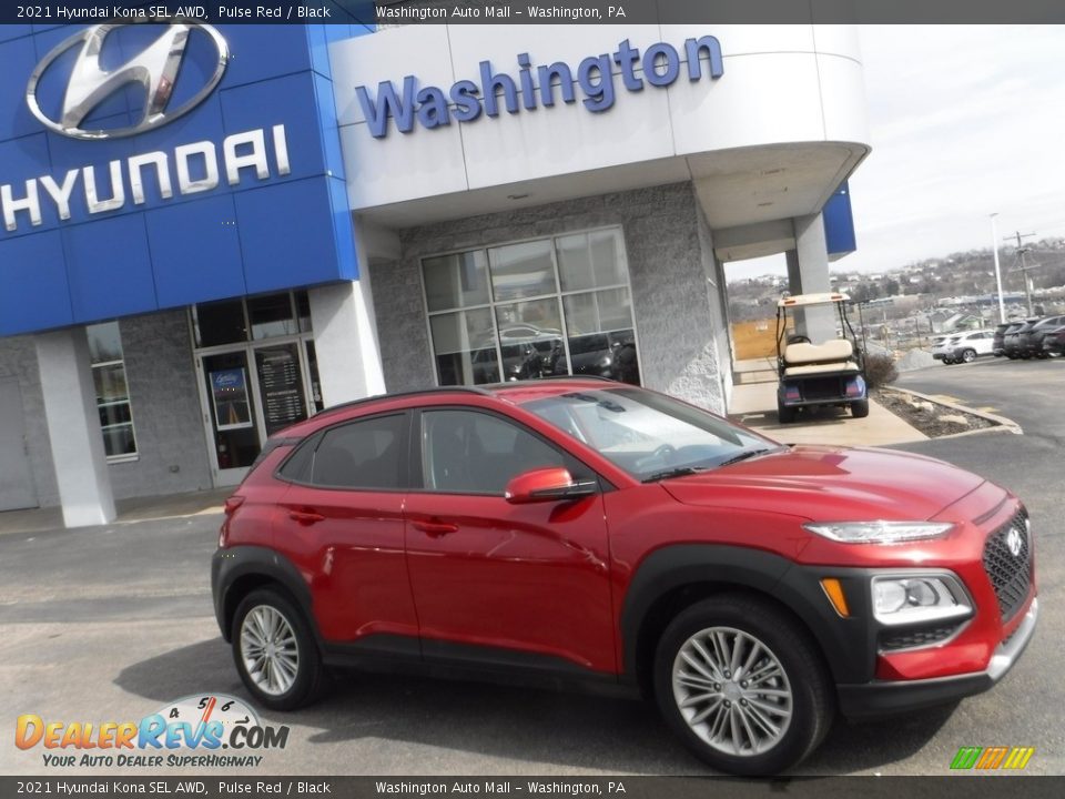 2021 Hyundai Kona SEL AWD Pulse Red / Black Photo #2