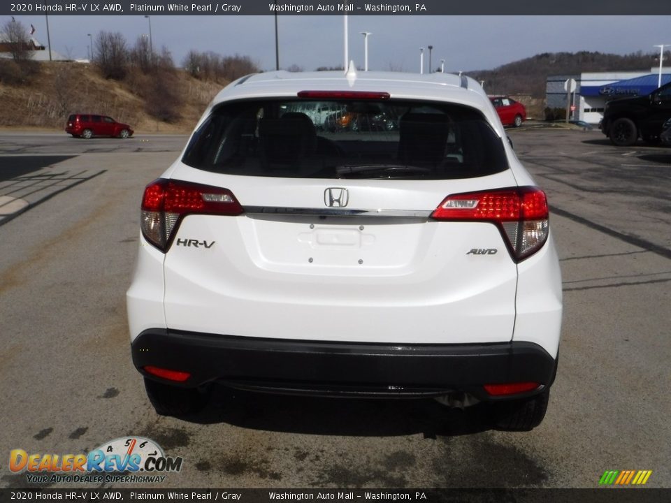 2020 Honda HR-V LX AWD Platinum White Pearl / Gray Photo #8