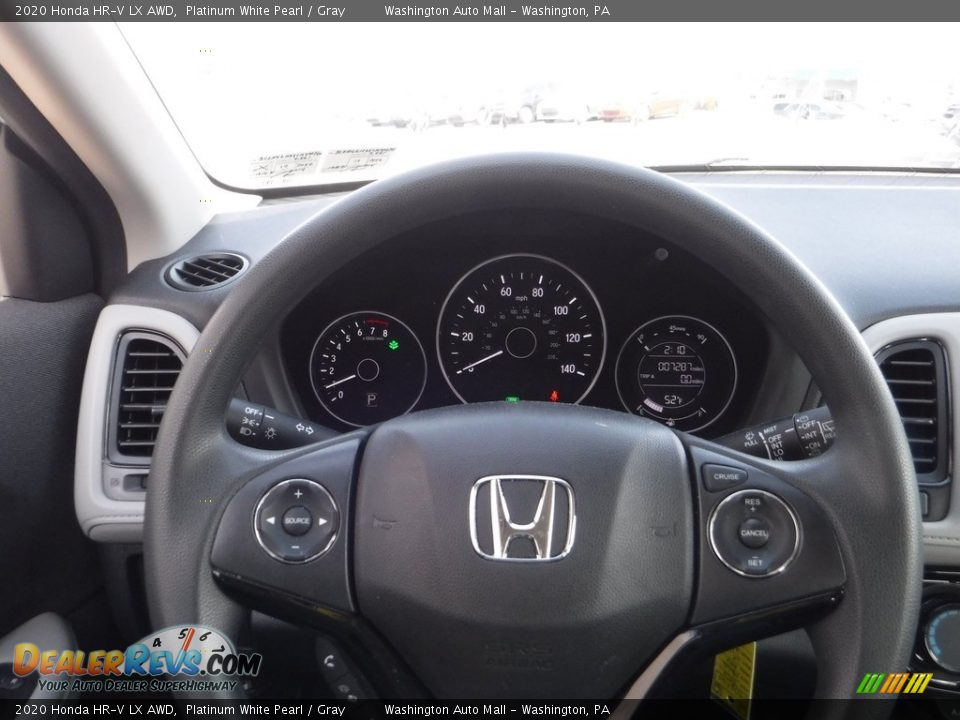 2020 Honda HR-V LX AWD Platinum White Pearl / Gray Photo #19