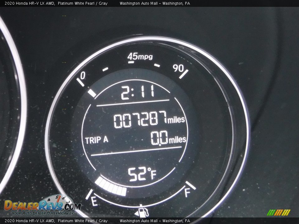 2020 Honda HR-V LX AWD Platinum White Pearl / Gray Photo #28