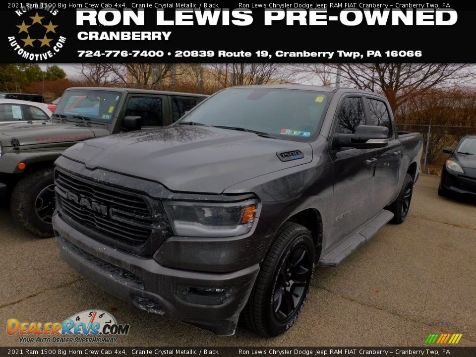 2021 Ram 1500 Big Horn Crew Cab 4x4 Granite Crystal Metallic / Black Photo #1