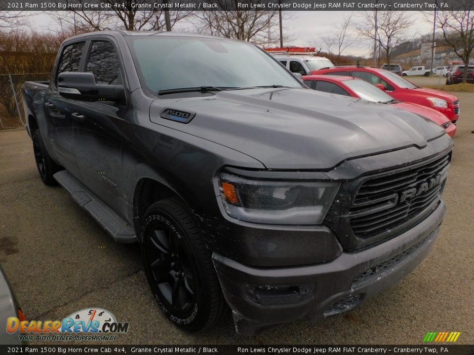 2021 Ram 1500 Big Horn Crew Cab 4x4 Granite Crystal Metallic / Black Photo #3