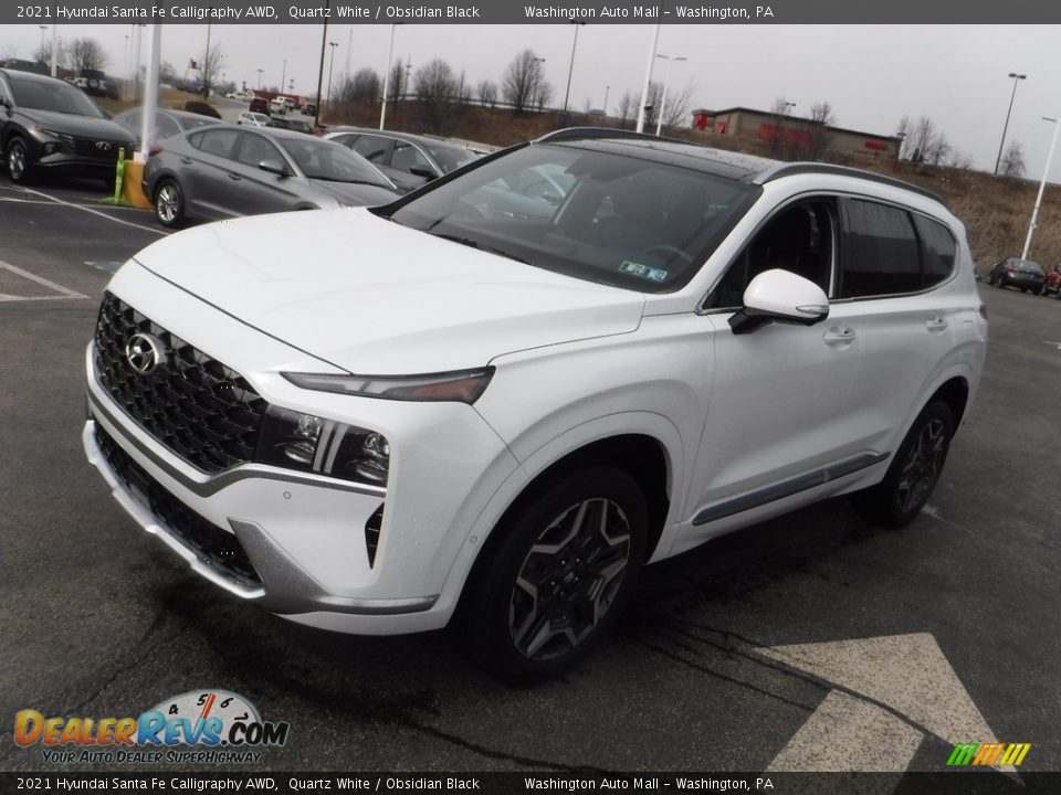 2021 Hyundai Santa Fe Calligraphy AWD Quartz White / Obsidian Black Photo #5