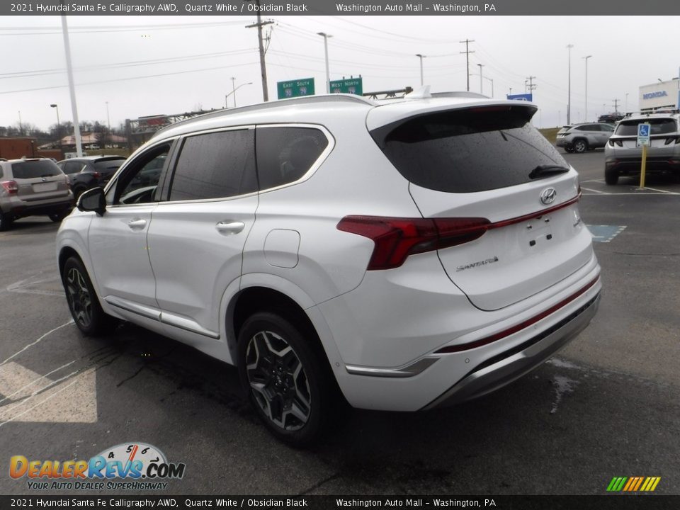 2021 Hyundai Santa Fe Calligraphy AWD Quartz White / Obsidian Black Photo #8