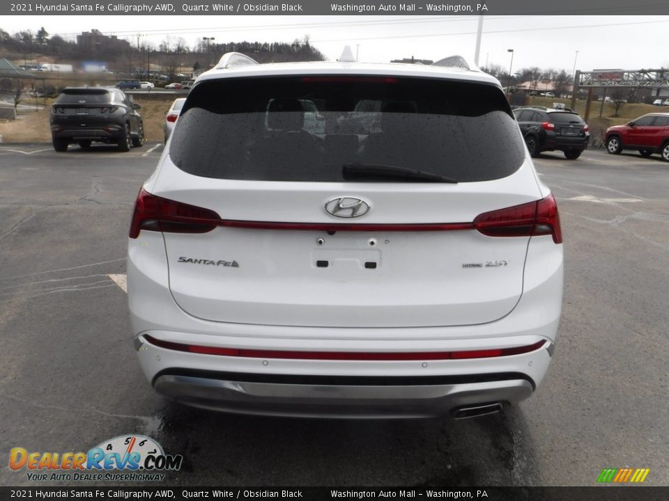 2021 Hyundai Santa Fe Calligraphy AWD Quartz White / Obsidian Black Photo #9