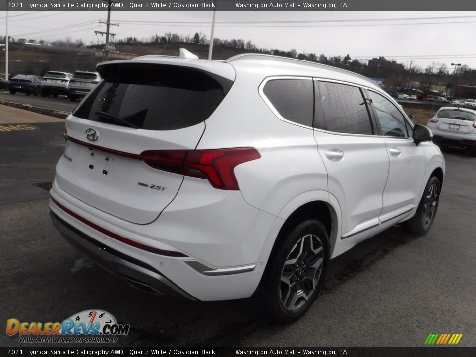 2021 Hyundai Santa Fe Calligraphy AWD Quartz White / Obsidian Black Photo #10