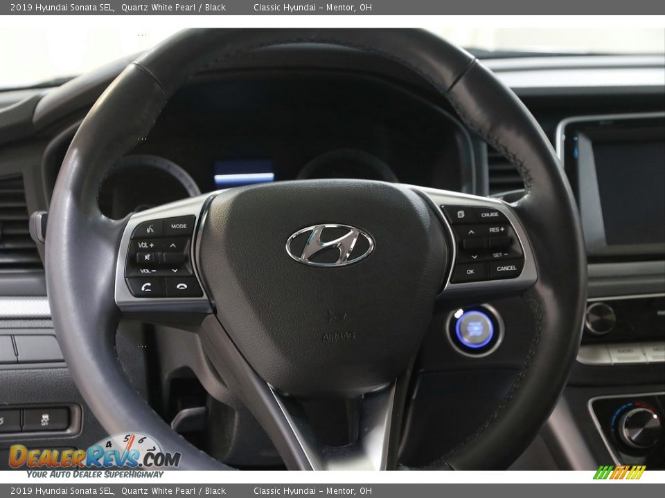 2019 Hyundai Sonata SEL Quartz White Pearl / Black Photo #7