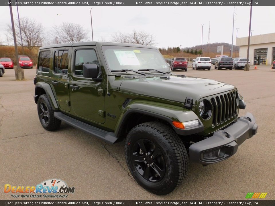 2022 Jeep Wrangler Unlimited Sahara Altitude 4x4 Sarge Green / Black Photo #3