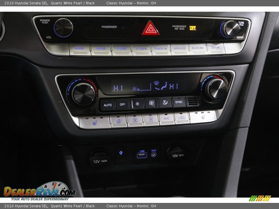 2019 Hyundai Sonata SEL Quartz White Pearl / Black Photo #12