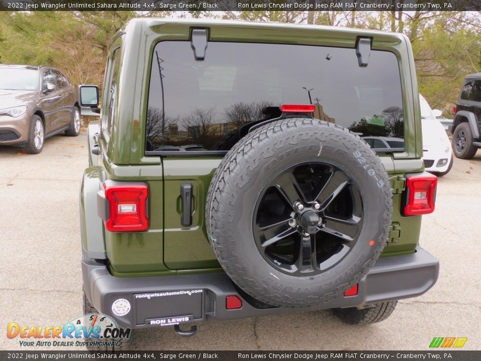 2022 Jeep Wrangler Unlimited Sahara Altitude 4x4 Sarge Green / Black Photo #6