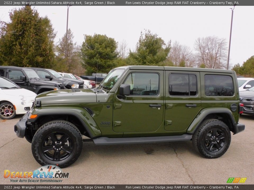 2022 Jeep Wrangler Unlimited Sahara Altitude 4x4 Sarge Green / Black Photo #9