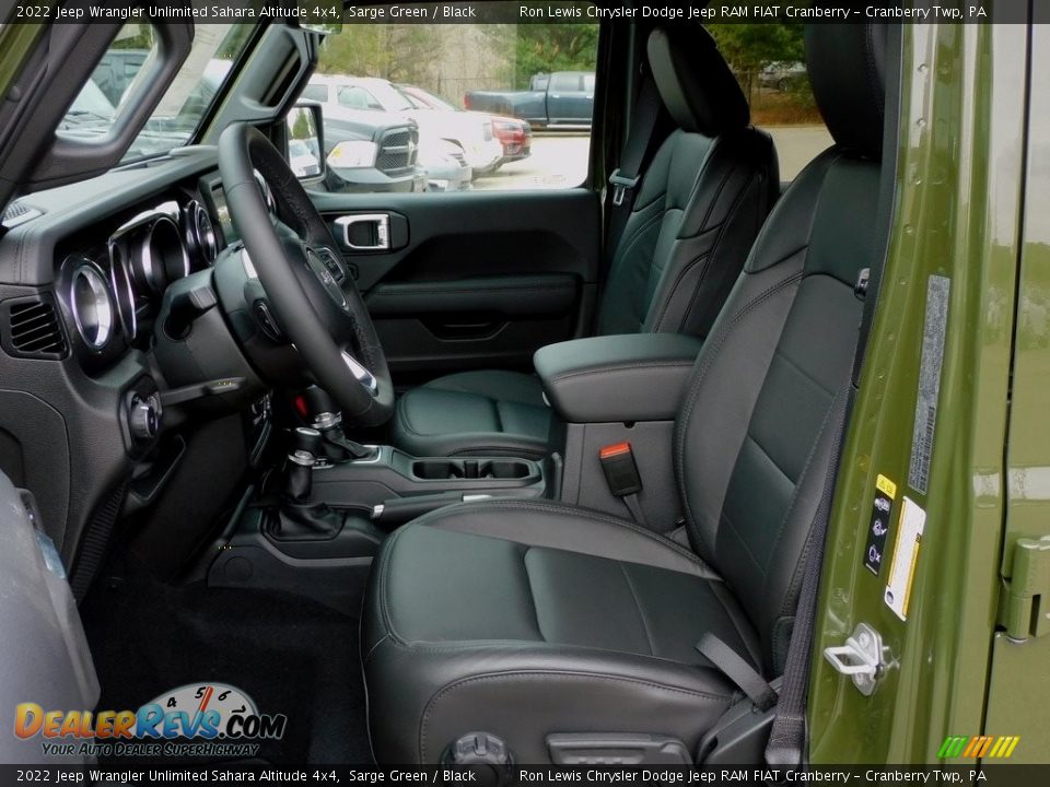 Black Interior - 2022 Jeep Wrangler Unlimited Sahara Altitude 4x4 Photo #11