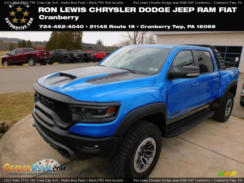 2022 Ram 1500 TRX Crew Cab 4x4 Hydro Blue Pearl / Black/TRX Red Accents Photo #1