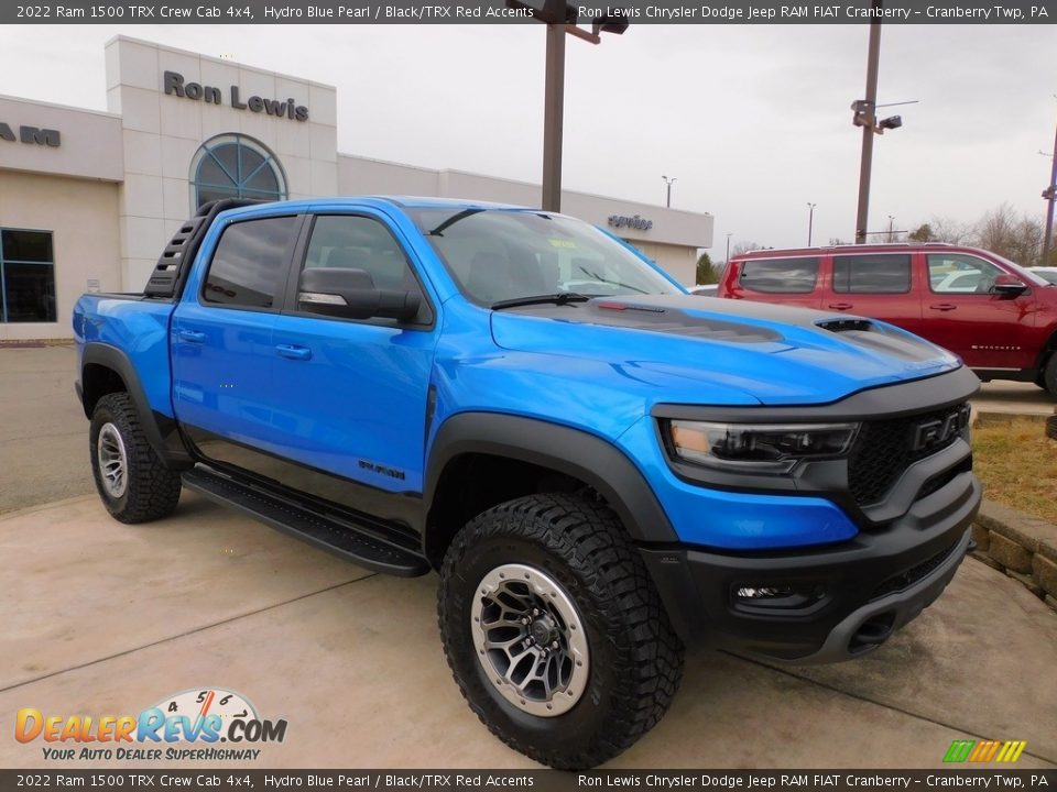 2022 Ram 1500 TRX Crew Cab 4x4 Hydro Blue Pearl / Black/TRX Red Accents Photo #3