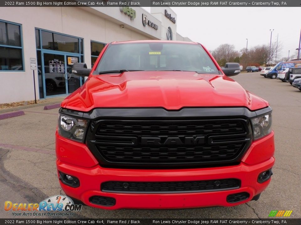 2022 Ram 1500 Big Horn Night Edition Crew Cab 4x4 Flame Red / Black Photo #2