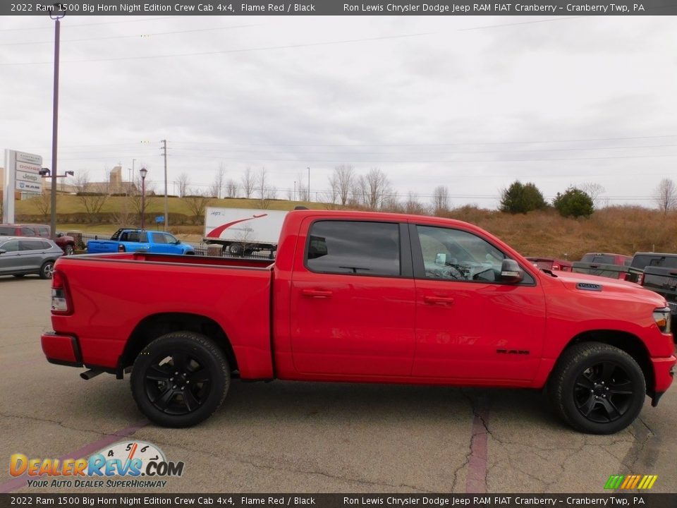 2022 Ram 1500 Big Horn Night Edition Crew Cab 4x4 Flame Red / Black Photo #4