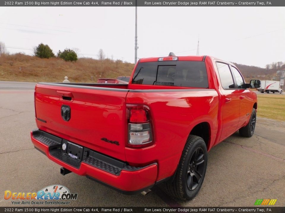 2022 Ram 1500 Big Horn Night Edition Crew Cab 4x4 Flame Red / Black Photo #5