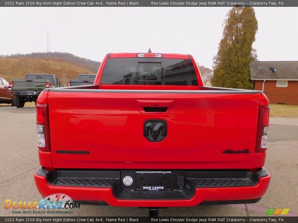 2022 Ram 1500 Big Horn Night Edition Crew Cab 4x4 Flame Red / Black Photo #6