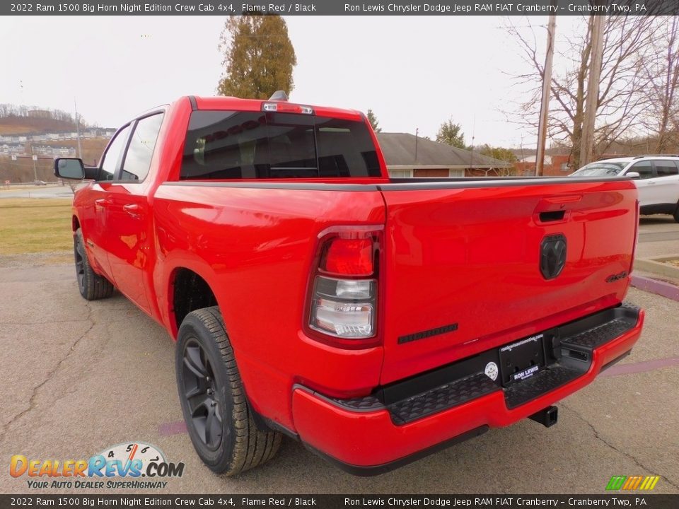 2022 Ram 1500 Big Horn Night Edition Crew Cab 4x4 Flame Red / Black Photo #8