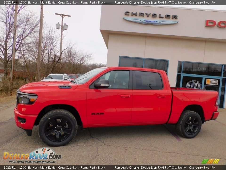 2022 Ram 1500 Big Horn Night Edition Crew Cab 4x4 Flame Red / Black Photo #9