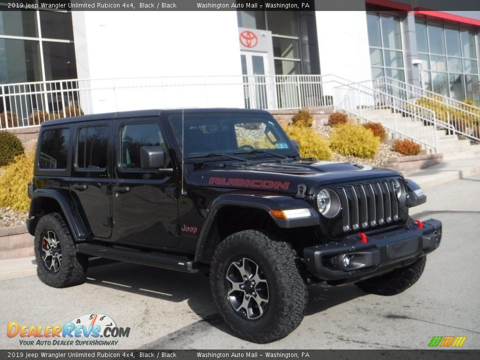 2019 Jeep Wrangler Unlimited Rubicon 4x4 Black / Black Photo #1