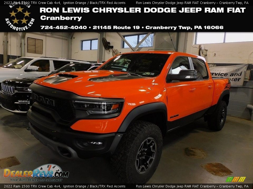 2022 Ram 1500 TRX Crew Cab 4x4 Ignition Orange / Black/TRX Red Accents Photo #1