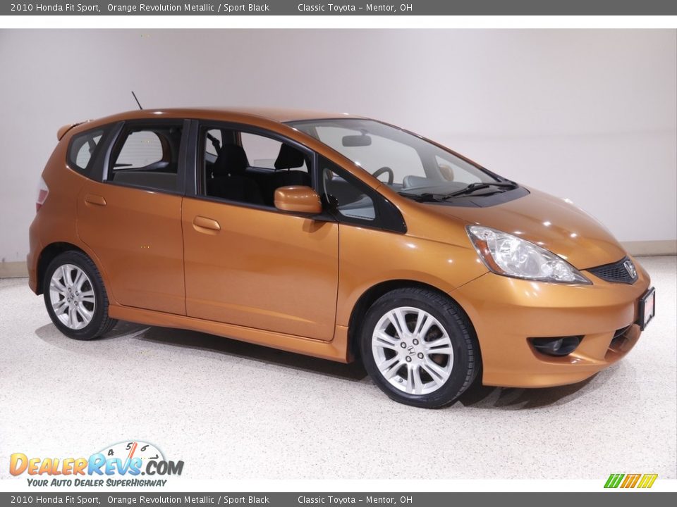 2010 Honda Fit Sport Orange Revolution Metallic / Sport Black Photo #1