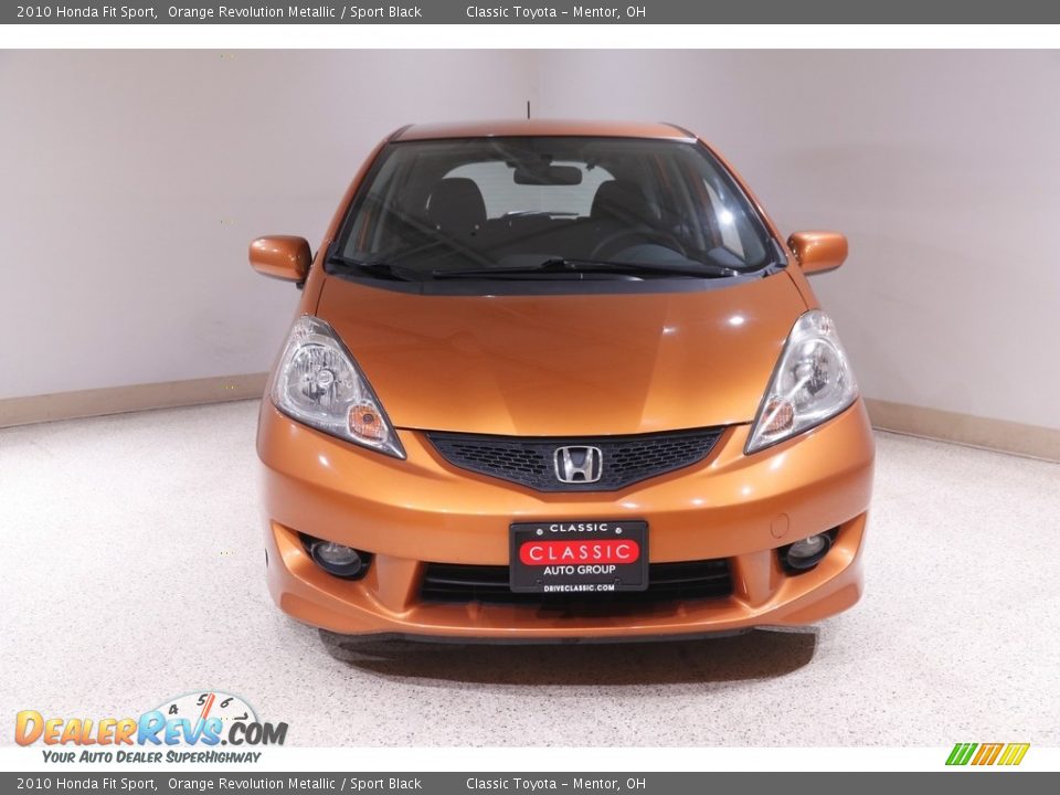 2010 Honda Fit Sport Orange Revolution Metallic / Sport Black Photo #2
