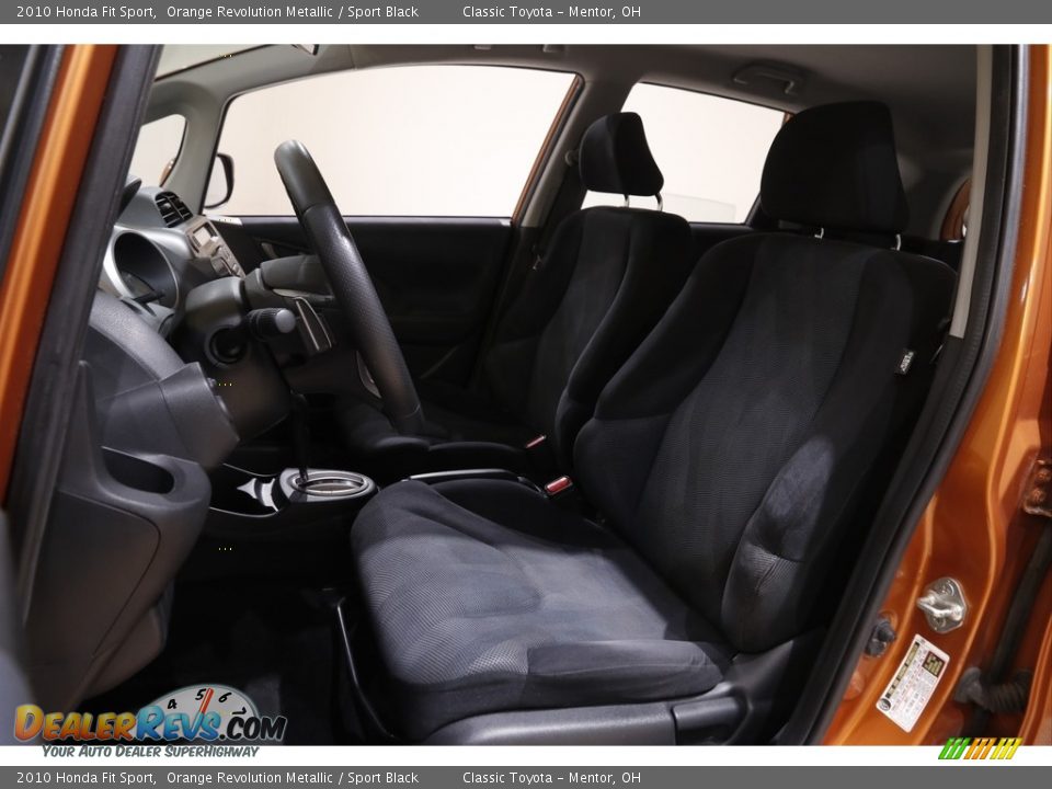2010 Honda Fit Sport Orange Revolution Metallic / Sport Black Photo #5