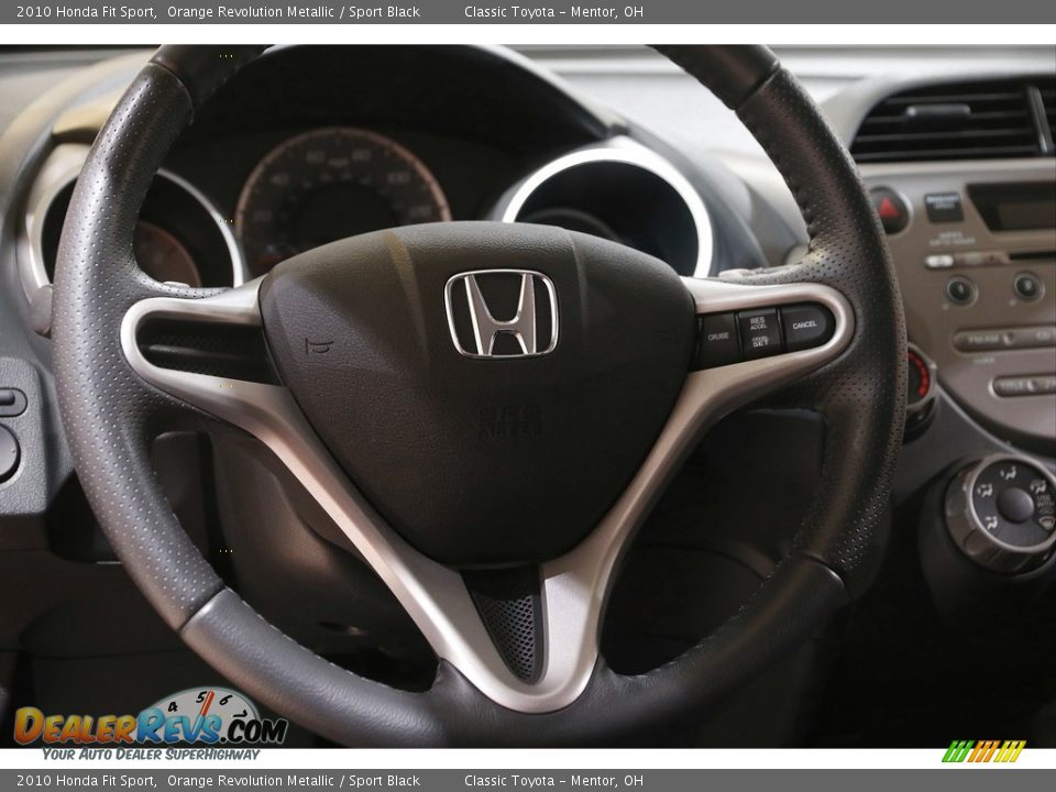 2010 Honda Fit Sport Orange Revolution Metallic / Sport Black Photo #7