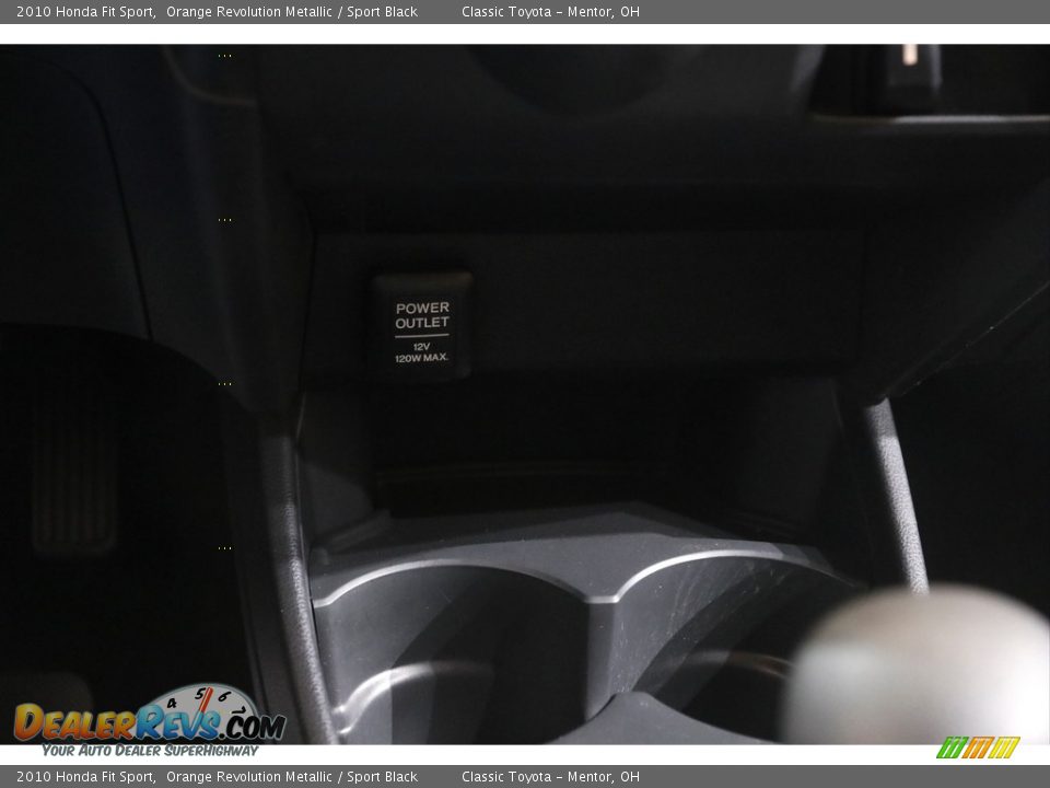 2010 Honda Fit Sport Orange Revolution Metallic / Sport Black Photo #10