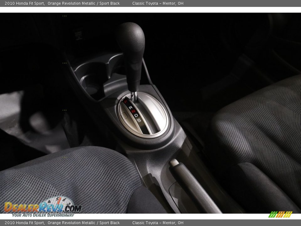 2010 Honda Fit Sport Orange Revolution Metallic / Sport Black Photo #11