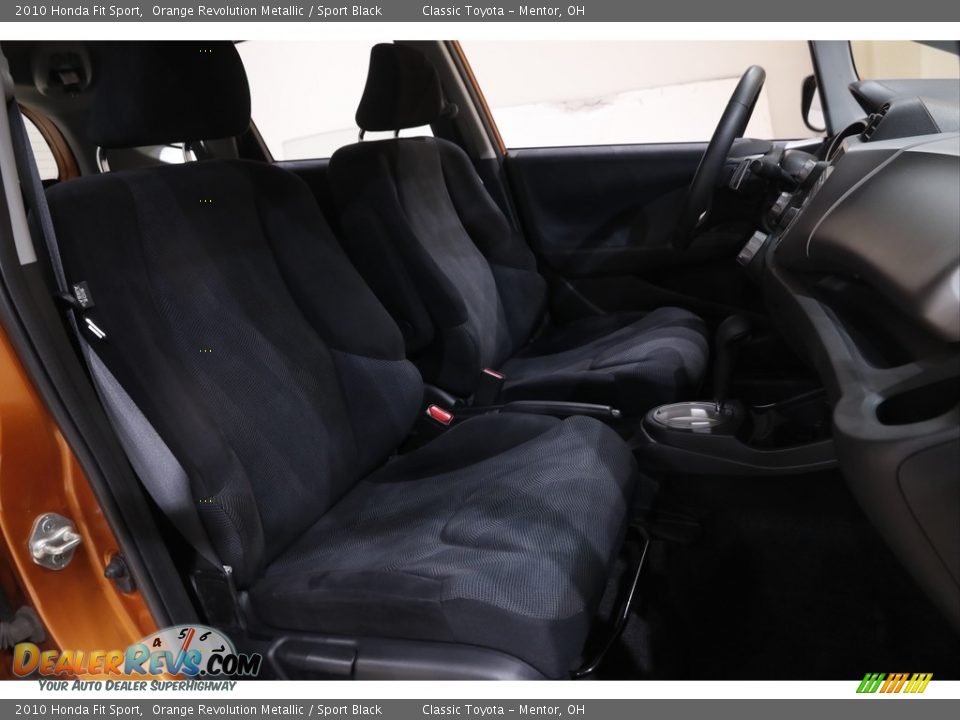 2010 Honda Fit Sport Orange Revolution Metallic / Sport Black Photo #12