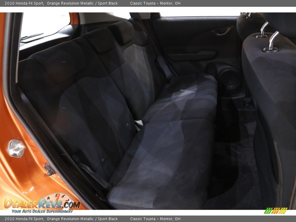 2010 Honda Fit Sport Orange Revolution Metallic / Sport Black Photo #13