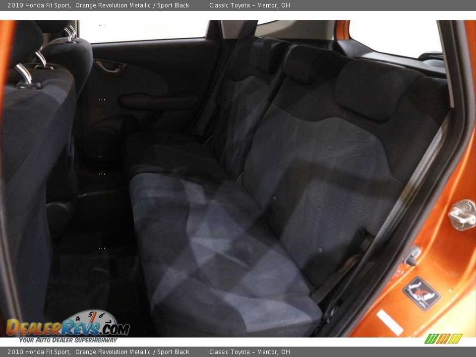 2010 Honda Fit Sport Orange Revolution Metallic / Sport Black Photo #14