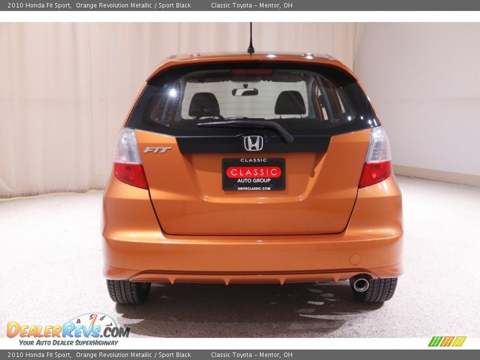 2010 Honda Fit Sport Orange Revolution Metallic / Sport Black Photo #15