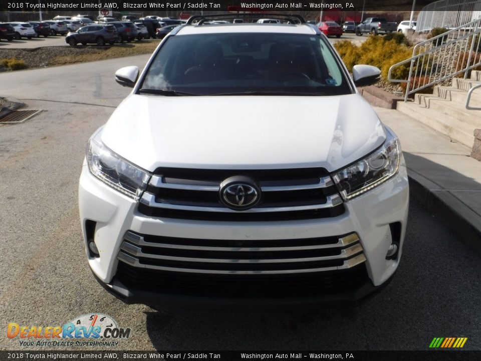 2018 Toyota Highlander Limited AWD Blizzard White Pearl / Saddle Tan Photo #11