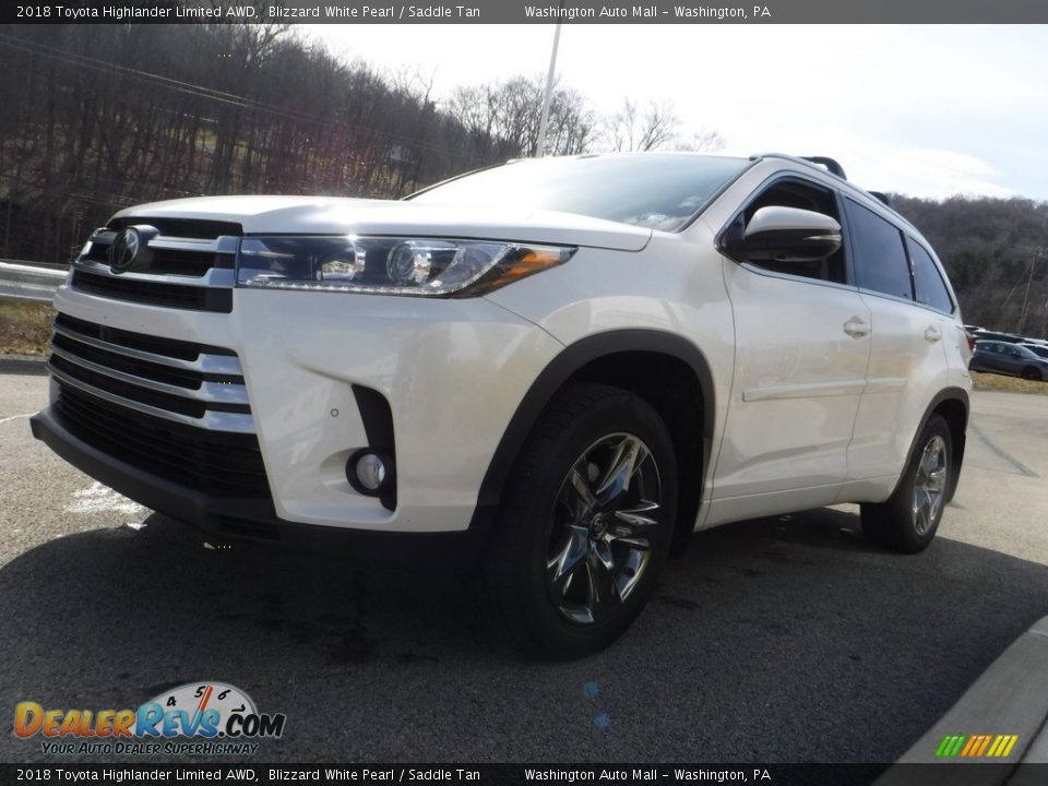 2018 Toyota Highlander Limited AWD Blizzard White Pearl / Saddle Tan Photo #12