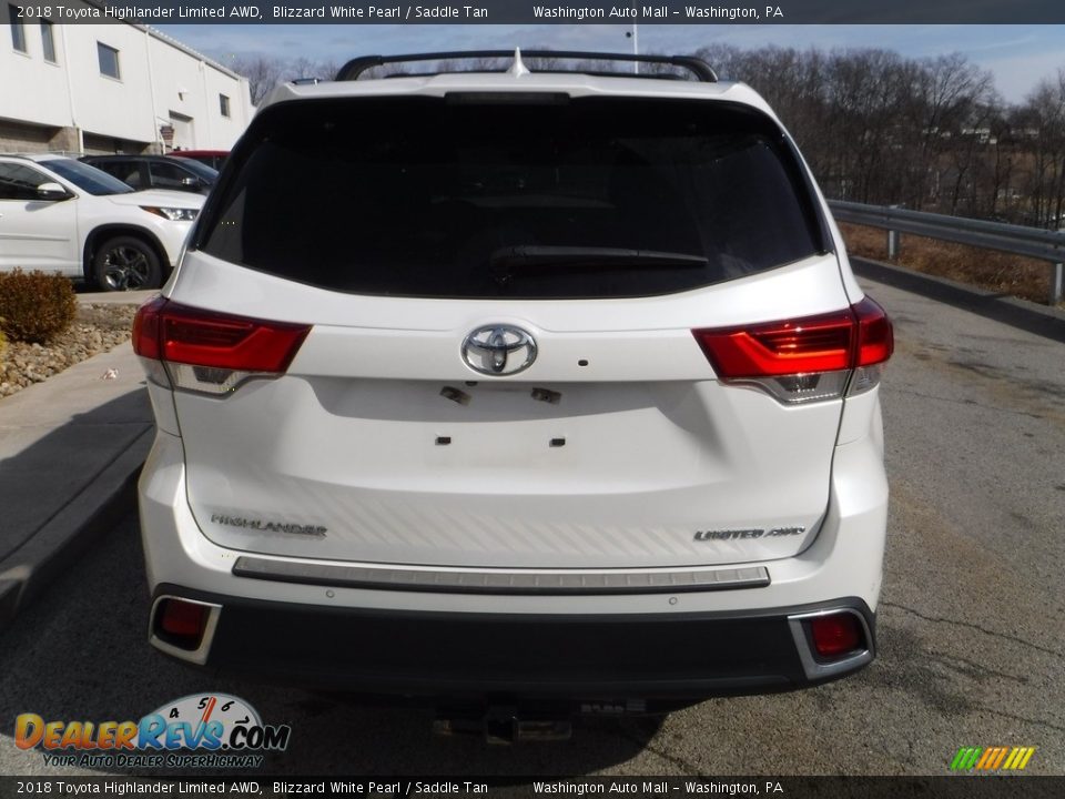 2018 Toyota Highlander Limited AWD Blizzard White Pearl / Saddle Tan Photo #14