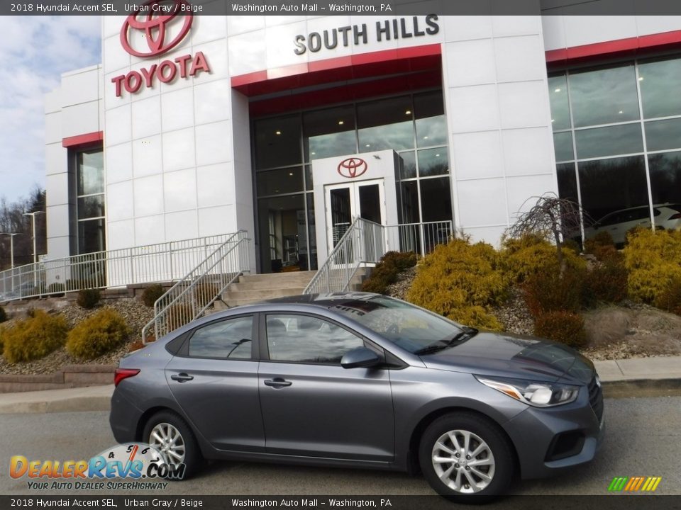 2018 Hyundai Accent SEL Urban Gray / Beige Photo #2