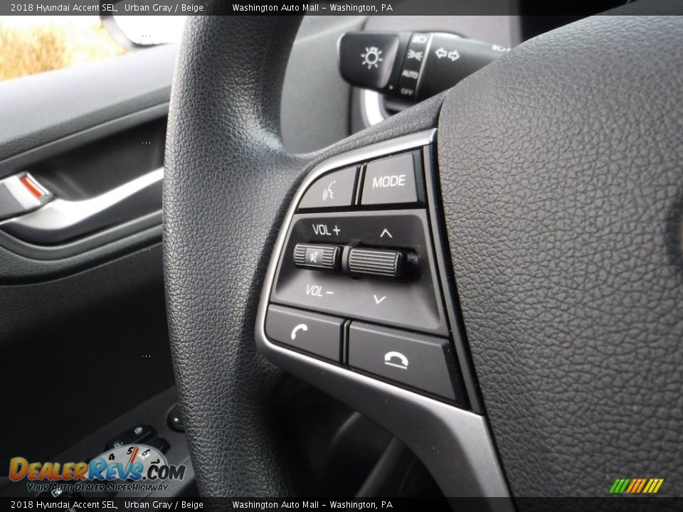 2018 Hyundai Accent SEL Urban Gray / Beige Photo #7